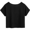 imageSweatyRocks Womens Short Sleeve Tie Dye Letter Print Crop Top T ShirtBlack