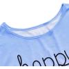 imageSweatyRocks Womens Short Sleeve Tie Dye Letter Print Crop Top T ShirtBlue White