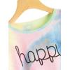 imageSweatyRocks Womens Short Sleeve Tie Dye Letter Print Crop Top T ShirtTie Dye