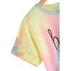 imageSweatyRocks Womens Short Sleeve Tie Dye Letter Print Crop Top T ShirtTie Dye