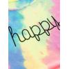 imageSweatyRocks Womens Short Sleeve Tie Dye Letter Print Crop Top T ShirtTie Dye