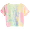 imageSweatyRocks Womens Short Sleeve Tie Dye Letter Print Crop Top T ShirtTie Dye