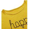 imageSweatyRocks Womens Short Sleeve Tie Dye Letter Print Crop Top T ShirtYellow
