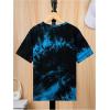 imageSweatyRocks Boys Graphic T Shirts Crewneck Short Sleeve Tie Dye Casual Tee TopBlue