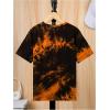 imageSweatyRocks Boys Graphic T Shirts Crewneck Short Sleeve Tie Dye Casual Tee TopOrange