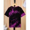 imageSweatyRocks Boys Graphic T Shirts Crewneck Short Sleeve Tie Dye Casual Tee TopPurple