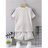 imageSweatyRocks Boys Summer Outfits Letter Print Short Sleeve Graphic Tees and Shorts 2 Piece SetMulticolor