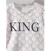 imageSweatyRocks Boys Summer Outfits Letter Print Short Sleeve Graphic Tees and Shorts 2 Piece SetMulticolor