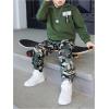 imageSweatyRocks Boys Sweatsuits Letter Patched Long Sleeve Hoodies and Camo Sweatpants 2 Piece OutfitsMulticolor