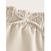 imageSweatyRocks Girls Casual Solid Drawstring Waist Ruffle Hem Midi Skirt A Line SkirtsBeige