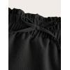 imageSweatyRocks Girls Casual Solid Drawstring Waist Ruffle Hem Midi Skirt A Line SkirtsBlack