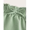 imageSweatyRocks Girls Casual Solid Drawstring Waist Ruffle Hem Midi Skirt A Line SkirtsMint Green