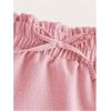 imageSweatyRocks Girls Casual Solid Drawstring Waist Ruffle Hem Midi Skirt A Line SkirtsPink