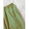 imageSweatyRocks Girls Elastic Waist Flap Pocket Cargo Pants Casual Solid Joggers PantsArmy Green