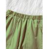 imageSweatyRocks Girls Elastic Waist Flap Pocket Cargo Pants Casual Solid Joggers PantsArmy Green