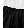 imageSweatyRocks Girls Elastic Waist Flap Pocket Cargo Pants Casual Solid Joggers PantsBlack