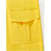 imageSweatyRocks Girls Elastic Waist Flap Pocket Cargo Pants Casual Solid Joggers PantsYellow