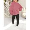imageSweatyRocks Girls Letter Print Hooded Sweatshirt Long Sleeve Oversized Pullover TopsDusty Pink