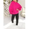 imageSweatyRocks Girls Letter Print Hooded Sweatshirt Long Sleeve Oversized Pullover TopsHot Pink