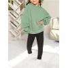 imageSweatyRocks Girls Letter Print Hooded Sweatshirt Long Sleeve Oversized Pullover TopsMint Green