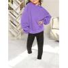 imageSweatyRocks Girls Letter Print Hooded Sweatshirt Long Sleeve Oversized Pullover TopsViolet Purple
