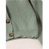 imageSweatyRocks Girls Long Sleeve Drop Shoulder V Neck Button Front Ribbed Knit Cardigan SweatersDeep Green