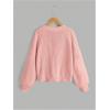 imageSweatyRocks Girls Long Sleeve Drop Shoulder V Neck Button Front Ribbed Knit Cardigan SweatersPink