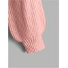 imageSweatyRocks Girls Long Sleeve Drop Shoulder V Neck Button Front Ribbed Knit Cardigan SweatersPink