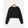imageSweatyRocks Girls Long Sleeve Drop Shoulder V Neck Button Front Ribbed Knit Cardigan SweatersPure Black