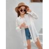 imageSweatyRocks Girls Sheer Button Down Shirt Oversized Long Sleeve See Through Casual Blouse TopsWhite