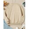 imageSweatyRocks Girls Sweatshirt Letter Graphic Round Neck Long Sleeve Drop Shoulder Pullover ShirtsApricot