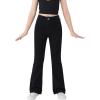imageSweatyRocks Teen Girls High Waisted Straight Leg Ripped Jeans Washed Denim Pants with PocketsFlare Leg Black