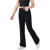 imageSweatyRocks Teen Girls High Waisted Straight Leg Ripped Jeans Washed Denim Pants with PocketsFlare Leg Black
