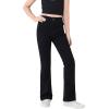 imageSweatyRocks Teen Girls High Waisted Straight Leg Ripped Jeans Washed Denim Pants with PocketsFlare Leg Black