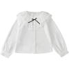 imageSweatyRocks Girls Button Down Lace Blouse Ruffle Collar Long Sleeve Shirts TopsWhite