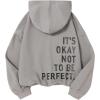 imageSweatyRocks Girls Letter Print Hooded Sweatshirt Long Sleeve Oversized Pullover TopsLight Grey