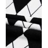 imageSweatyRocks Girls 2 Piece Outfits Argyle Print Cami Mini Dress with Short Sleeve Crop TeeBlack