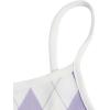 imageSweatyRocks Girls 2 Piece Outfits Argyle Print Cami Mini Dress with Short Sleeve Crop TeeLavender