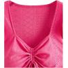 imageSweatyRocks Womens Ruffle Hem Cap Sleeve Shirts Sweetheart Neck Peplum Blouse TopHot Pink