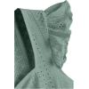 imageSweatyRocks Womens Ruffle Hem Cap Sleeve Shirts Sweetheart Neck Peplum Blouse TopMint Green