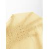 imageSweatyRocks Womens Ruffle Hem Cap Sleeve Shirts Sweetheart Neck Peplum Blouse TopYellow