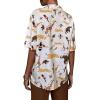 imageSweatyRocks Womens Short Sleeve Cute Print Button Down Shirt TopsBeige Animal