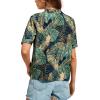 imageSweatyRocks Womens Short Sleeve Cute Print Button Down Shirt TopsBlue and Green