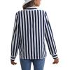 imageSweatyRocks Womens Casual Long Sleeve Striped Button Front Collared Blouse ShirtBlue White