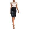 imageSweatyRocks Womens Elegant Sleeveless Round Neck Satin Blouse Solid Zipper Back Shirt Tank TopApricot