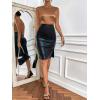 imageSweatyRocks Womens Elegant Sleeveless Round Neck Satin Blouse Solid Zipper Back Shirt Tank TopBrown