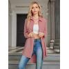 imageSweatyRocks Womens Plaid Button Front Long Sleeve High Low Shirt Blouse TopPink