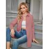 imageSweatyRocks Womens Plaid Button Front Long Sleeve High Low Shirt Blouse TopPink