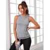 imageSweatyRocks Womens Activewear Cut Out Twist Back Hooded Tank Top Sleeveless Athlete Gym ShirtLight Grey