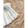 imageSweatyRocks Womens Halter Tops Criss Cross Sleeveless Eyelet Ruffle Crop Cami TopWhite